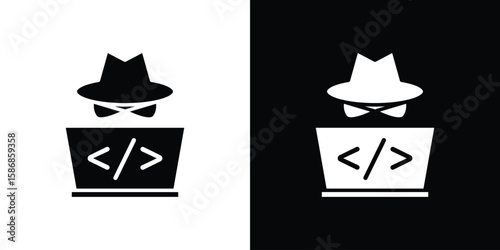 Hacker icon symbol sign, vector, eps 10
