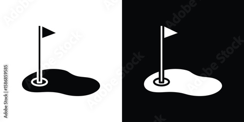 Golf yard icon symbol sign, vector, eps 10