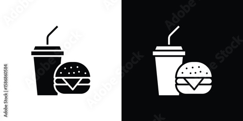 Fast food icon symbol sign, vector, eps 10
