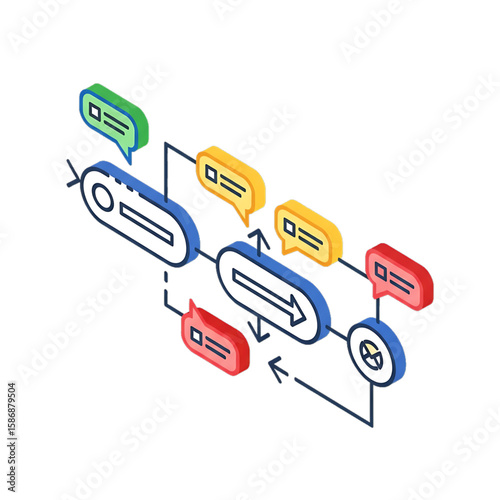 Process diagram with interconnected steps and arrows.
