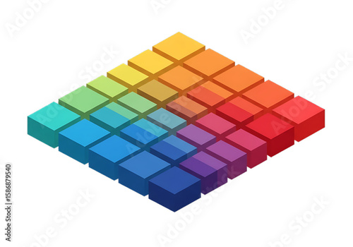 Color gradient palette representing UI themes or data mapping.