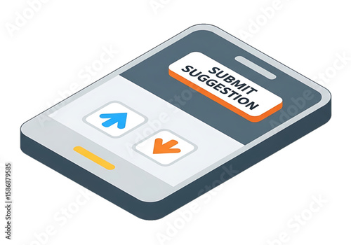 Mobile app screen with decision buttons for voting or feedback.