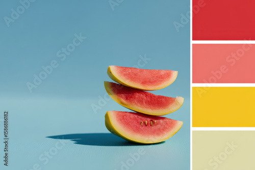 create vibrant and energetic summer color palette featuring watermelon tangerine lemon and lime hues