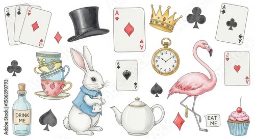 Alice In Wonderland Watercolor Clipart