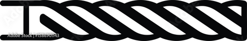 Repeating zig-zag pattern of black and white stripes.