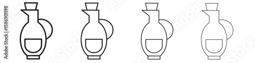 Vinegar icon simple black vectors pack. Design infographic element