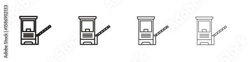 Toll road icon simple black vectors pack. Design infographic element