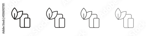 Mint gum icon simple black vectors pack. Design infographic element