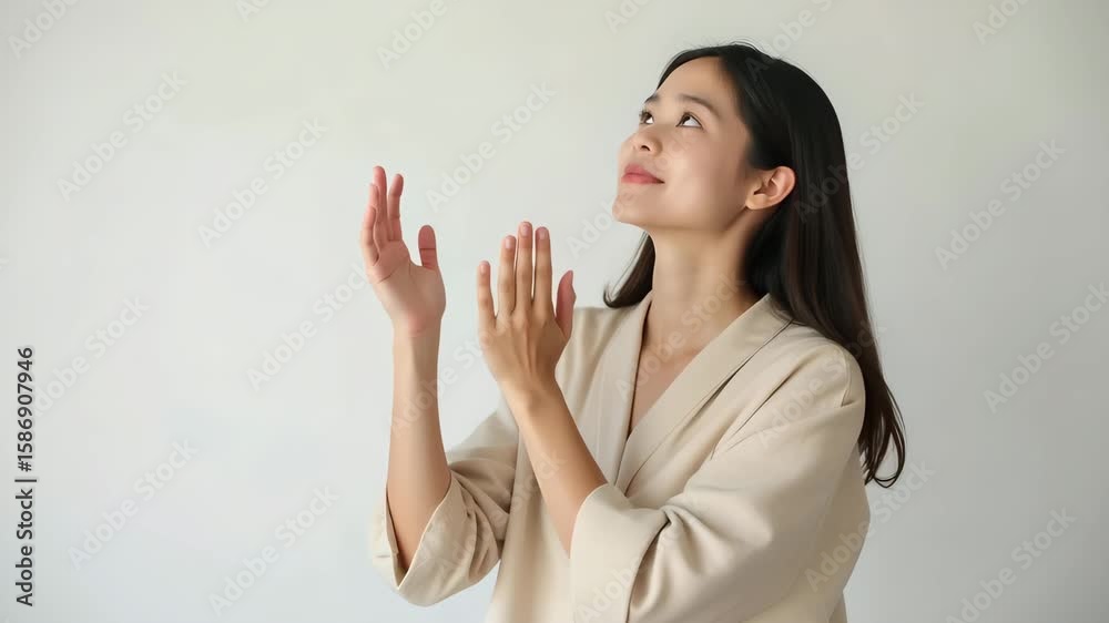 Prayerful Woman with Clasped Hands Prayerful Woman with Clasped Hands