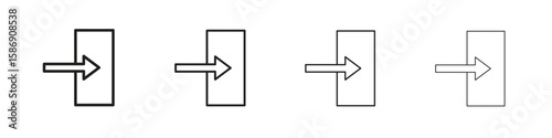 Inside icon simple black vectors pack. Design infographic element