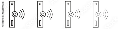 Infrared icon simple black vectors pack. Design infographic element