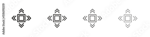 Flexibility icon simple black vectors pack. Design infographic element
