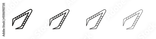 Eyebrow tweezers icon simple black vectors pack. Design infographic element