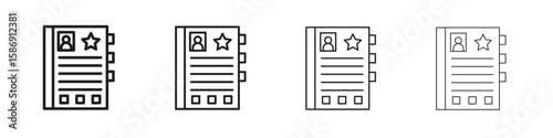 Criminal record icon simple black vectors pack. Design infographic element