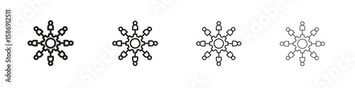 Coordinate icon simple black vectors pack. Design infographic element