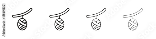 Cocoon icon simple black vectors pack. Design infographic element