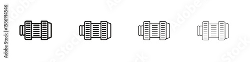 Car alternator icon simple black vectors pack. Design infographic element