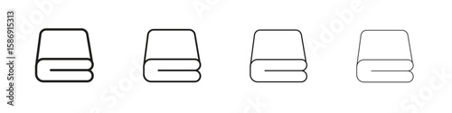 blanket icon simple black vectors pack. Design infographic element