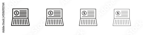 Bankbook icon simple black vectors pack. Design infographic element