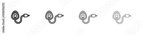 Anesthesia icon simple black vectors pack. Design infographic element