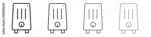 Air purifier icon simple black vectors pack. Design infographic element