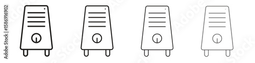 Air purifier icon simple black vectors pack. Design infographic element