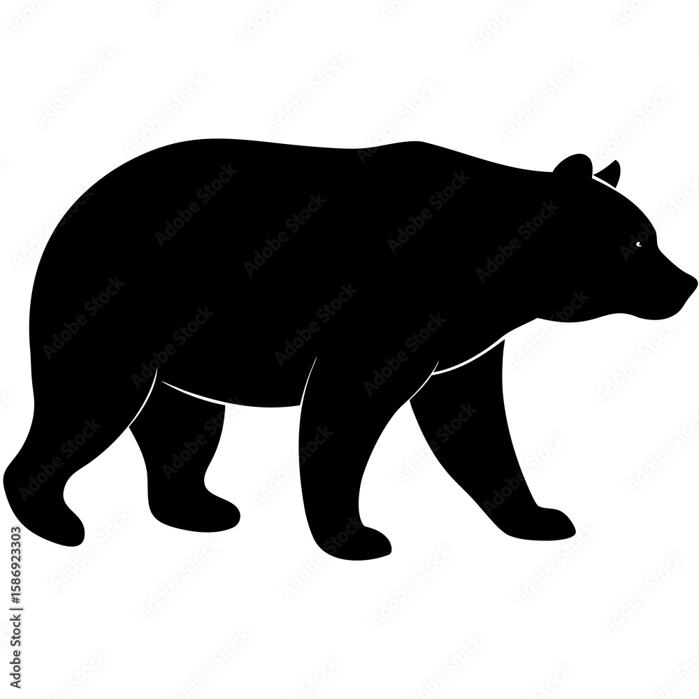Fototapeta premium silhouette of a polar bear