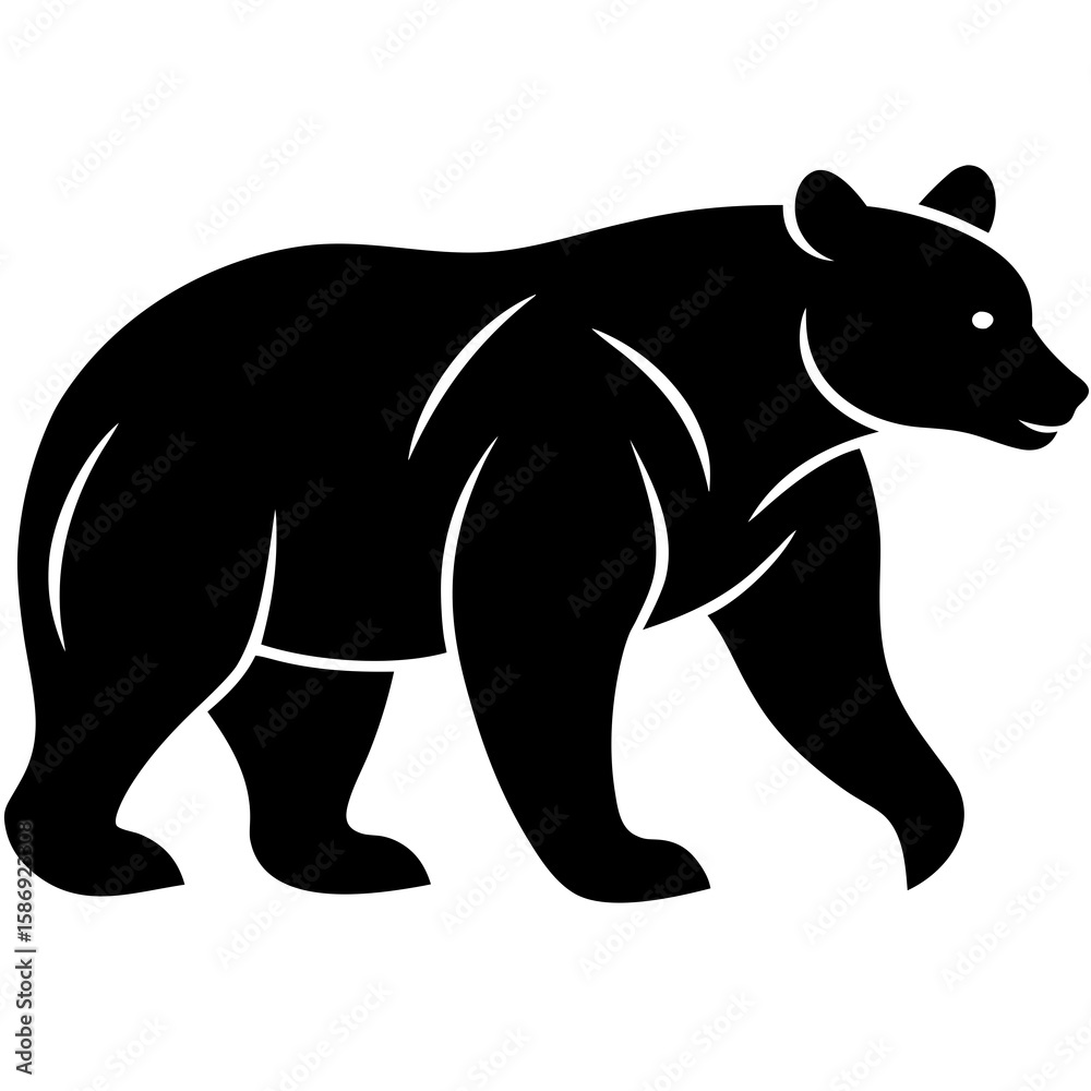 Fototapeta premium silhouette of a bear