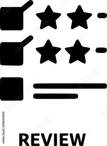 review icon flat vector icon
