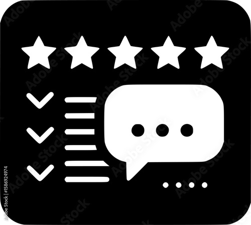 review icon flat vector icon
