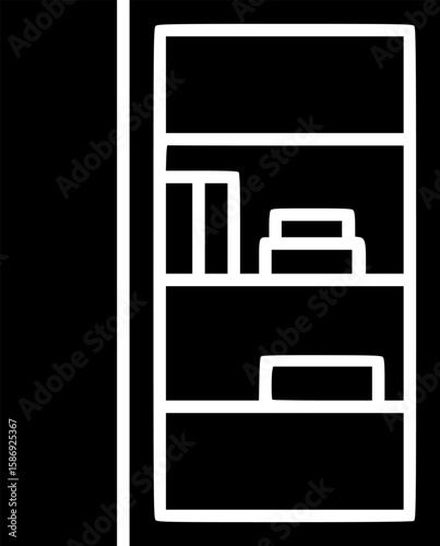 library flat vector
