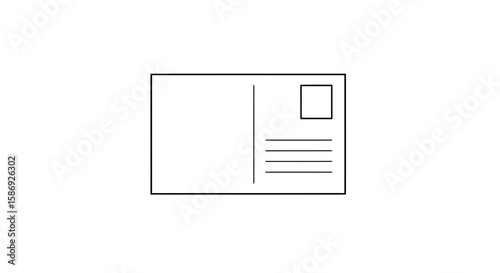 Vector find blank postcard template for travel memories and greetings, download printable postcard design vector art