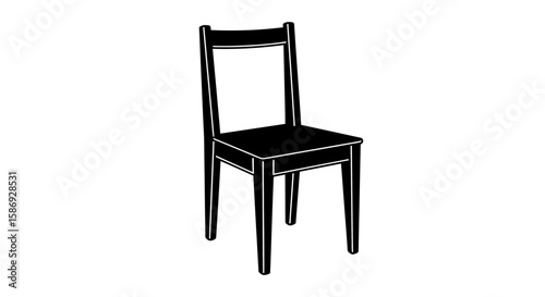 Vector find the perfect dining chair black silhouette for your home furniture and kitchen seating needs today