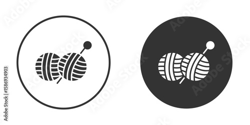 Wool ball icon in modern minimalistic flat versions