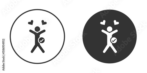 Wellness icon in modern minimalistic flat versions