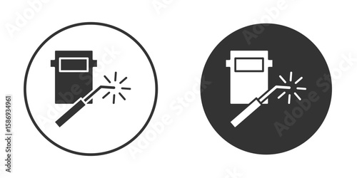 Welding icon in modern minimalistic flat versions