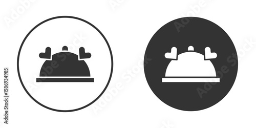 Wedding dinner icon in modern minimalistic flat versions