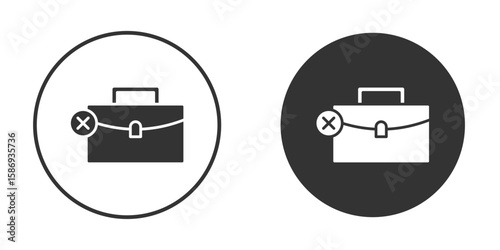 Unemployment icon in modern minimalistic flat versions