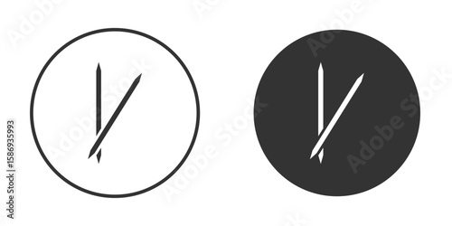 Toothpick icon in modern minimalistic flat versions