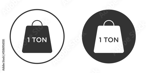 Tonne icon in modern minimalistic flat versions
