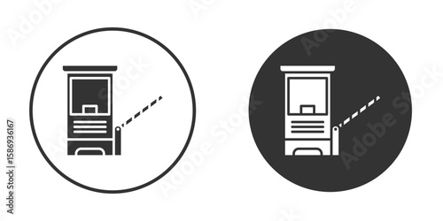 Toll road icon in modern minimalistic flat versions
