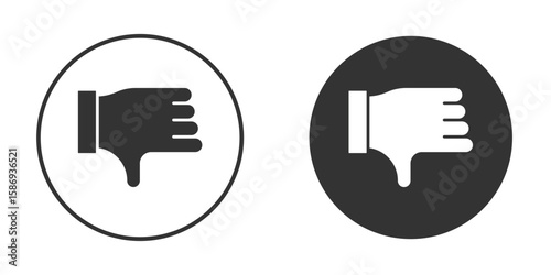 Thumb down icon in modern minimalistic flat versions