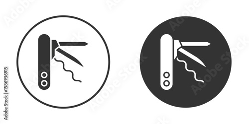 Swiss Knife icon in modern minimalistic flat versions