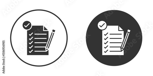 Survey icon in modern minimalistic flat versions