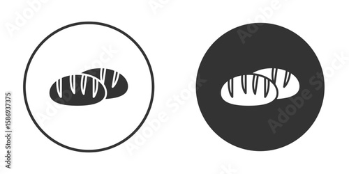 Steamed bread icon in modern minimalistic flat versions