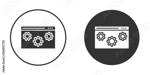 Software icon in modern minimalistic flat versions