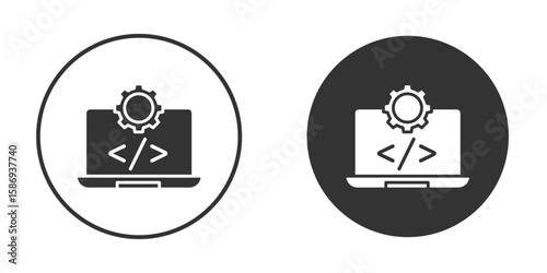Software Engineering icon in modern minimalistic flat versions