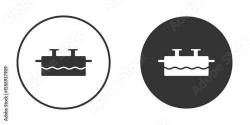 Sewerage tank icon in modern minimalistic flat versions