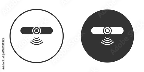 Sensor icon in modern minimalistic flat versions