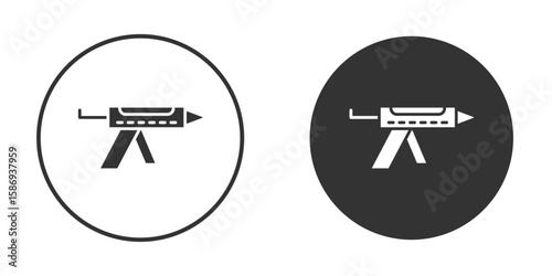 Sealants gun icon in modern minimalistic flat versions